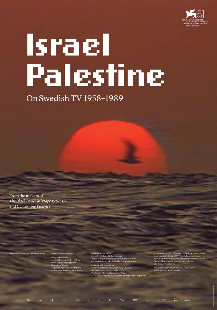 Poster of Israel Palestine on Swedish TV 1958-1989
