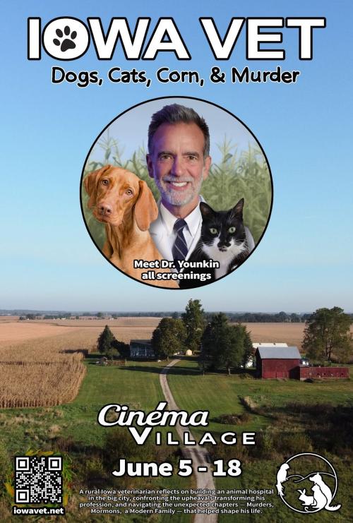 Poster of Iowa Vet: Dogs, Cats, Corn, & Murder