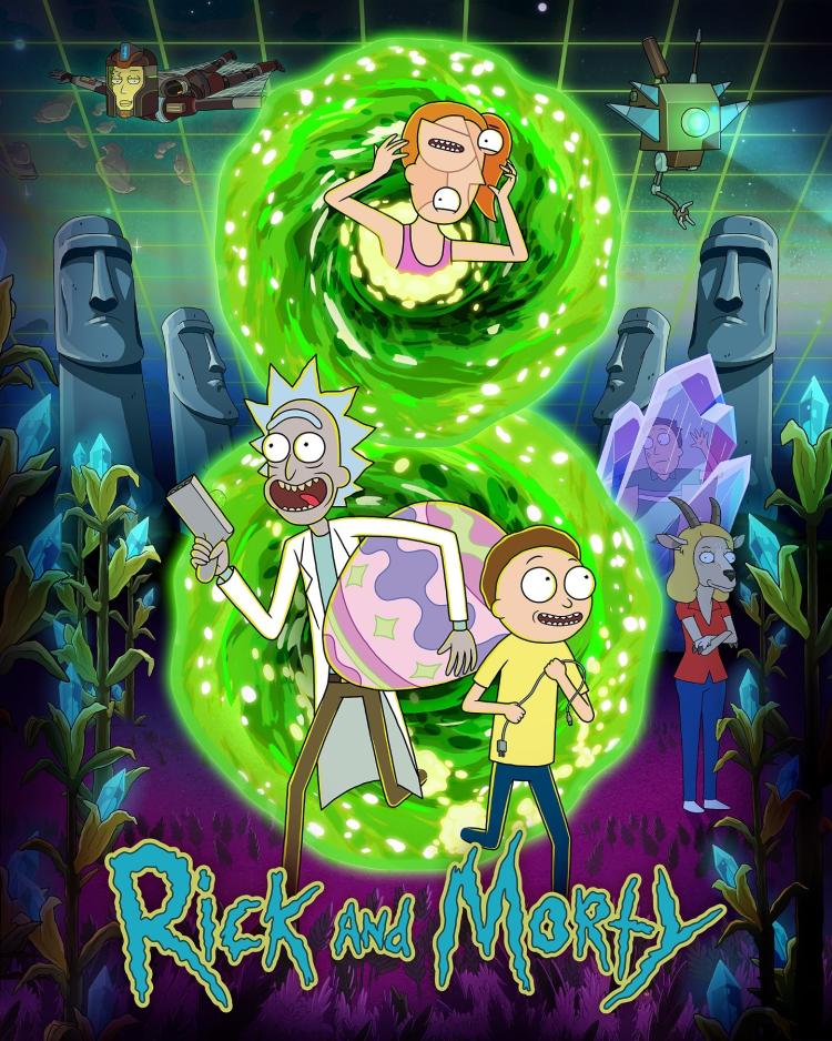 Poster for Season 8 of Rick and Morty
