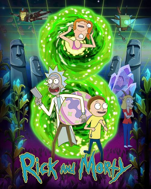 Poster for Season 8 of Rick and Morty