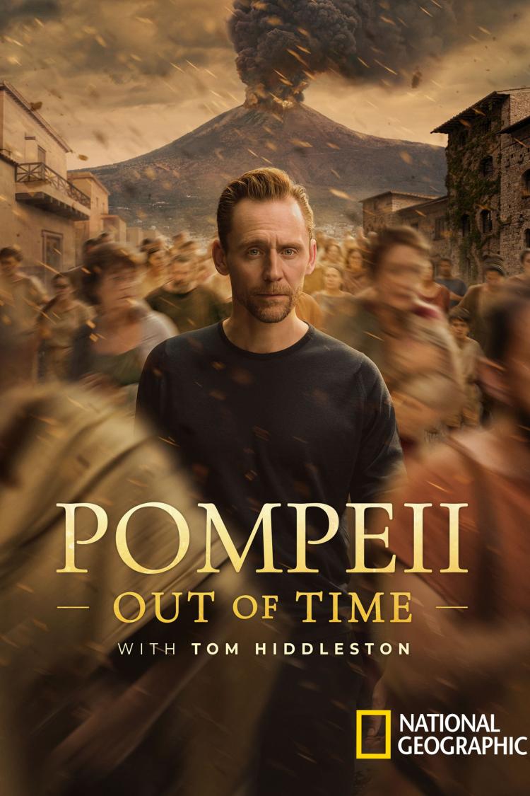 Poster for Episode 1 of Pompeii: Out of Time with Tom Hiddleston
