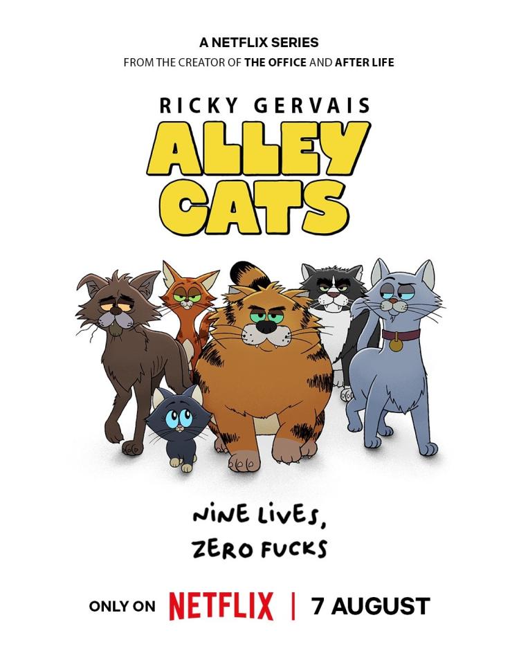 Official poster for  Ricky Gervais' Alley Cats