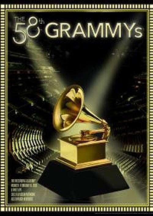 Poster for Season 58 of The GRAMMYs